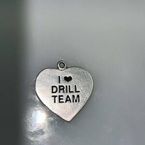 VINTAGE I Heart Love Drill Team STERLING 925 SILVER CHARM FOR CHARM BRACELET